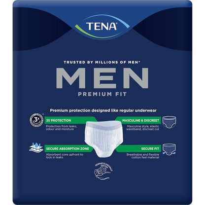 Tena Men Premium Fit Protective Underwear Level 4 Maxi M/l 8 Pack
