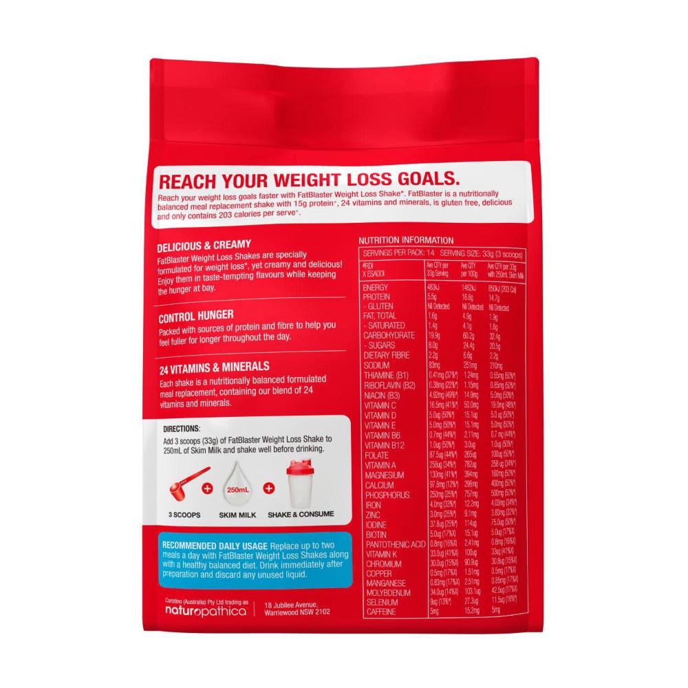 Naturopathica Fatblaster Weight Loss Shake Vanilla - 465g