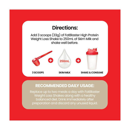 FatBlaster Weight Loss Shake Double Choc Mocha - 465g