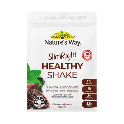 Natures Way Slimright Healthy Shake Chocolate - 360g