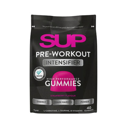 SUP Pre-workout Intensifier High Performance Gummies Strawberry Flavour - 40 Pack