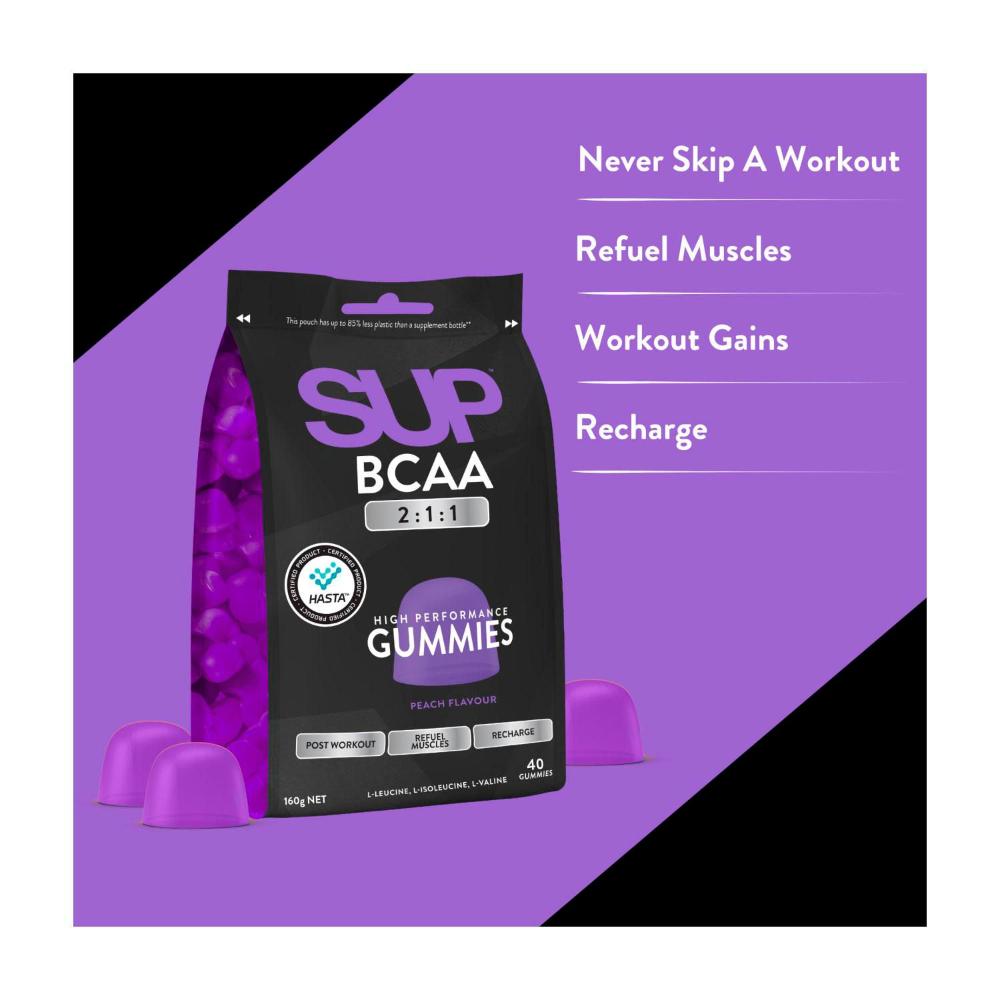 Sup Bcaa High Performance Gummies Peach Flavour - 40 pack