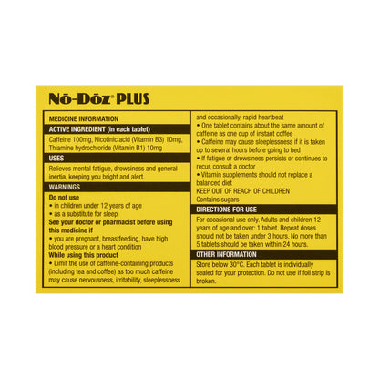 No Doz Plus Tablets - 24 pack