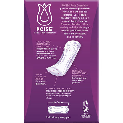 Poise Incontinence Pads Overnight 8 Pack