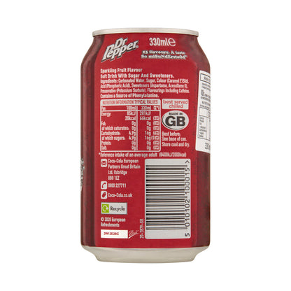 Dr Pepper Soft Drink Can - 330mL