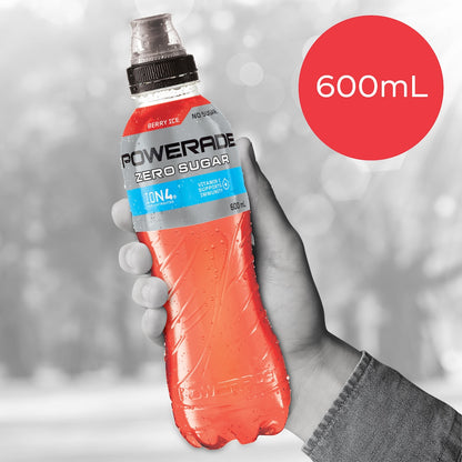 Powerade Berry Ice Zero Sports Drink Sipper Cap 600ml