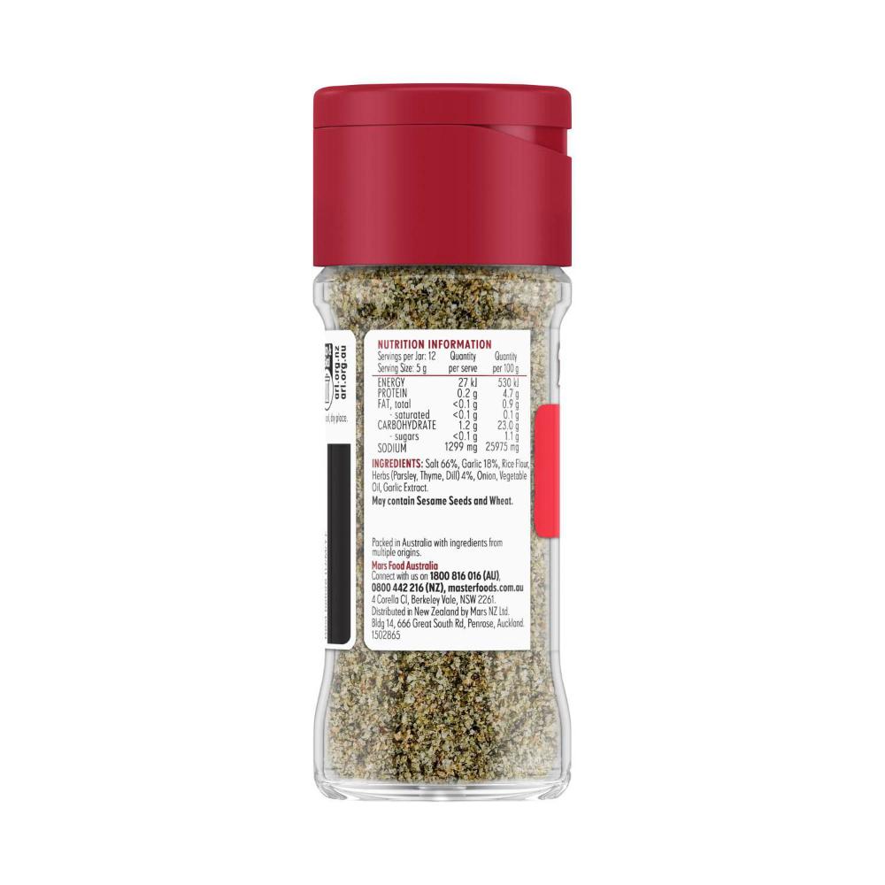 MasterFoods Garlic & Herb Salt - 62g