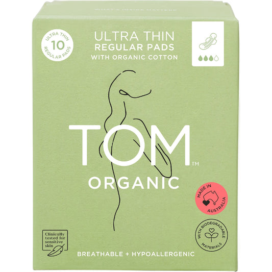 TOM Organic Pads Regular Ultra Thin 10 pack