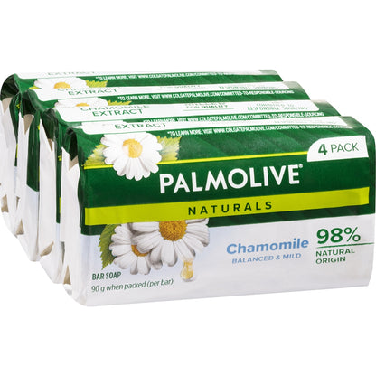 Palmolive Bar Soap Naturals Chamomile Extracts 90g X 4 Pack
