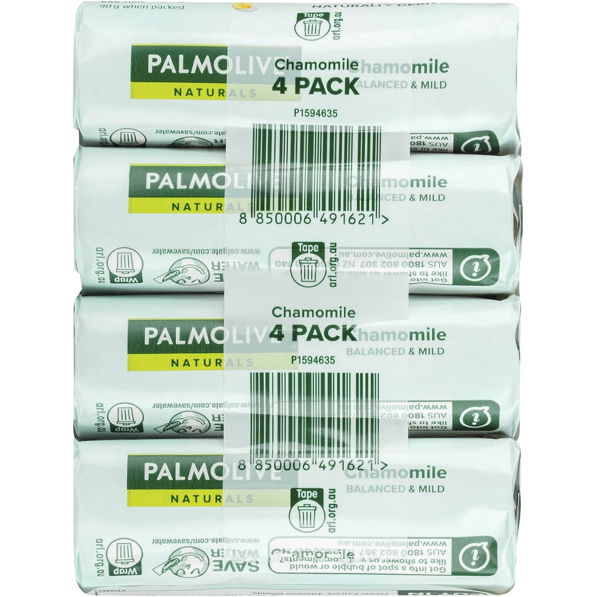 Palmolive Bar Soap Naturals Chamomile Extracts 90g X 4 Pack