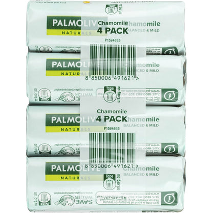 Palmolive Bar Soap Naturals Chamomile Extracts 90g X 4 Pack