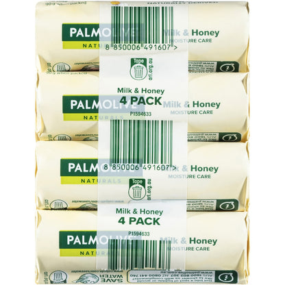 Palmolive Bar Soap Naturals Milk & Honey 90g X 4 Pack