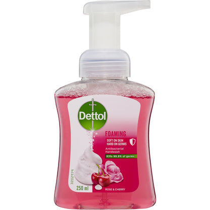 Dettol Antibacterial Foam Handwash Pump Rose & Cherry 250ml