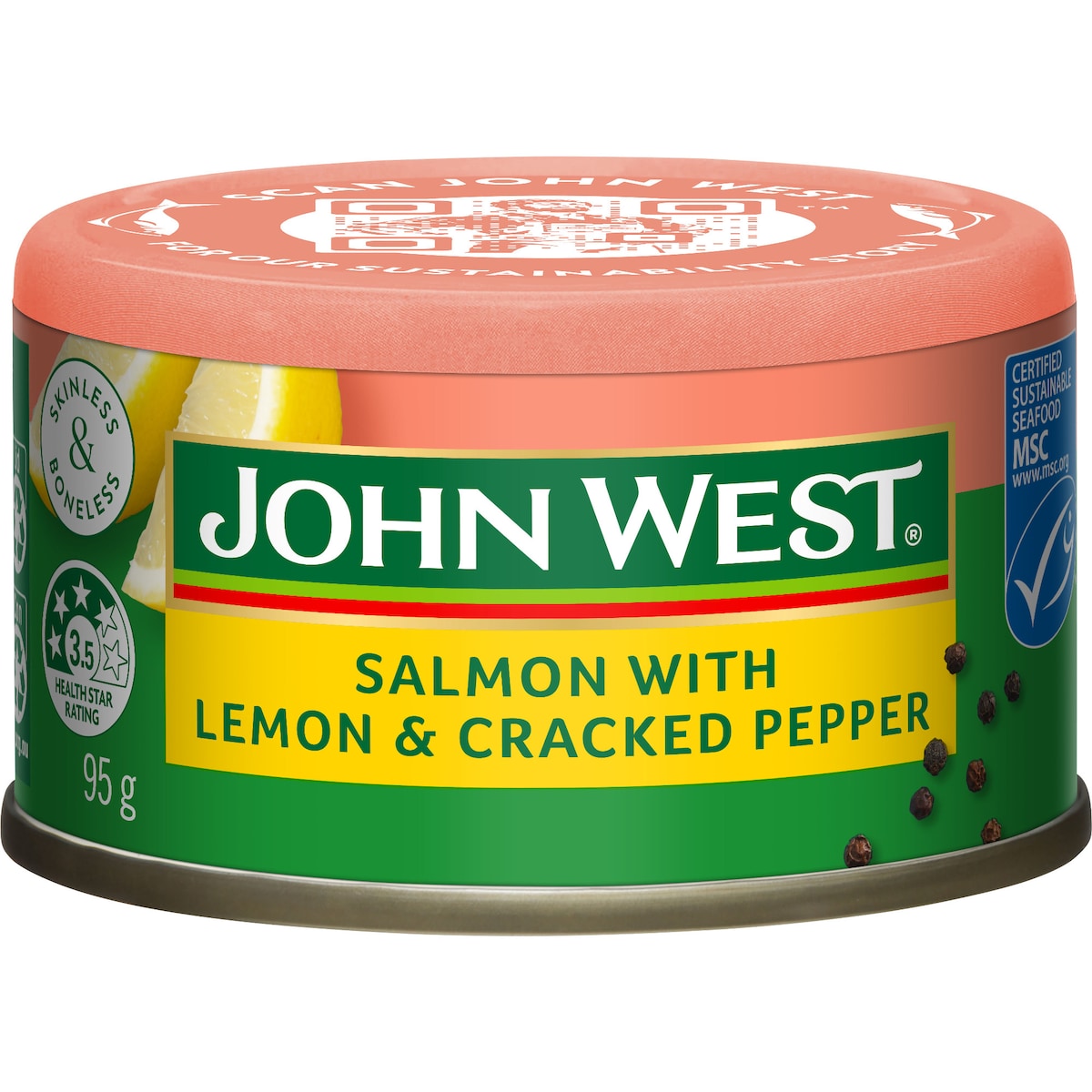 John West Salmon With Lemon Cracked Pepper 95g
