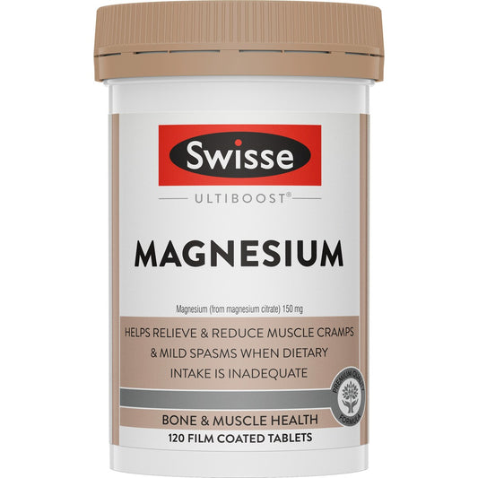 Swisse Ultiboost Magnesium Tablets For Bone And Muscle Health 120 Pack