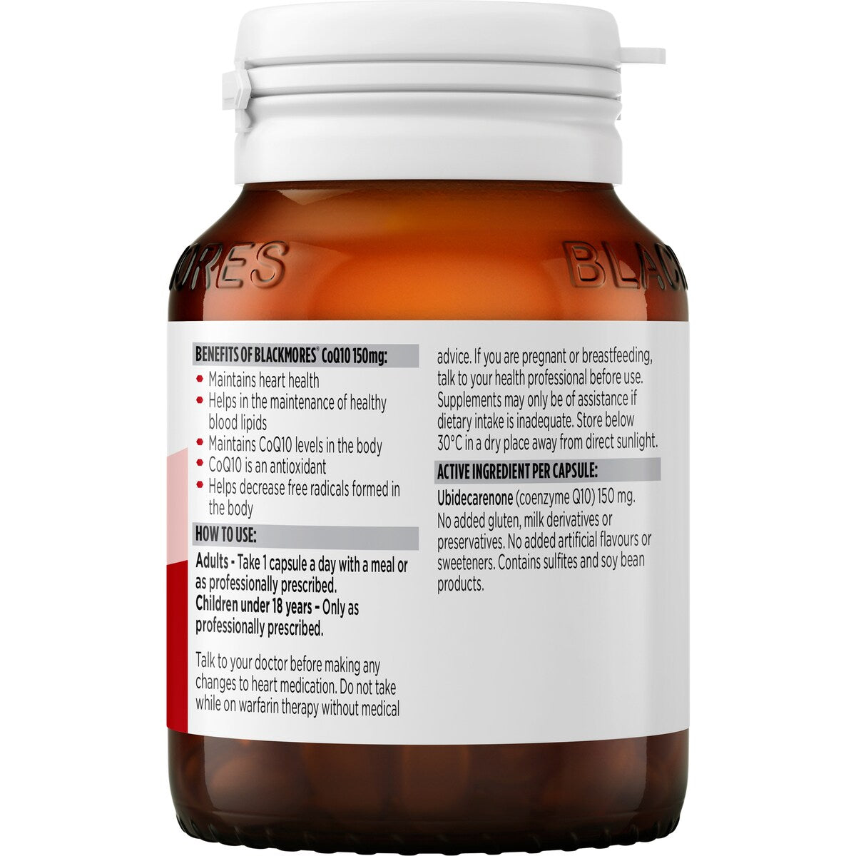 Blackmores CoQ10 150mg Heart Health Vitamin Capsules 30 pack