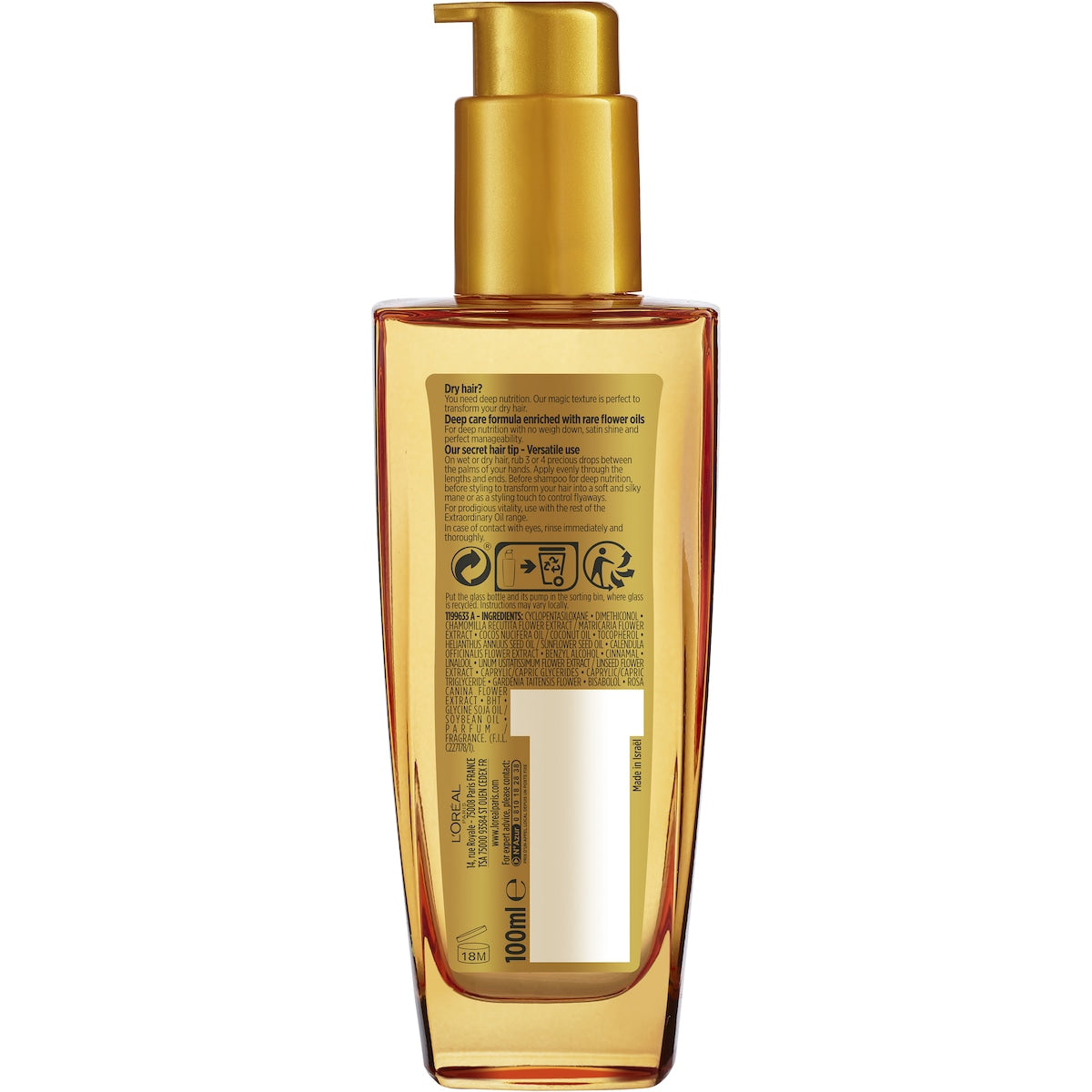 Loreal Paris Treatment Elvive Extra Ordinary Oil 100ml