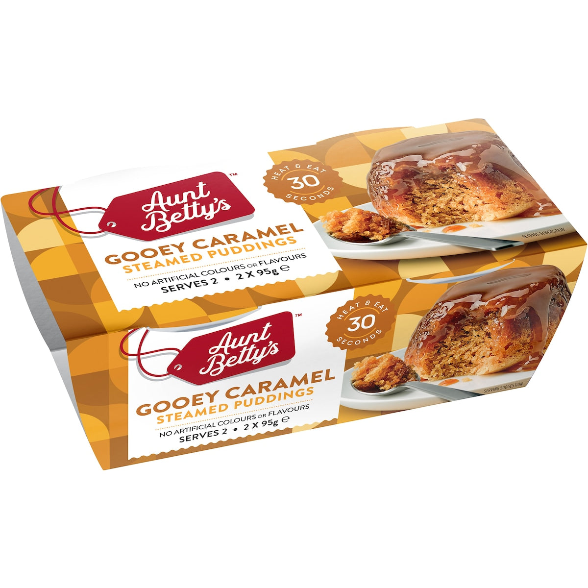 Aunt Bettys Gooey Caramel Steamy Puds 2x95g