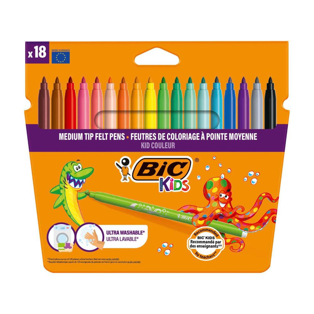 Bic Colouring Felt Pen Wallet - 18 Pack