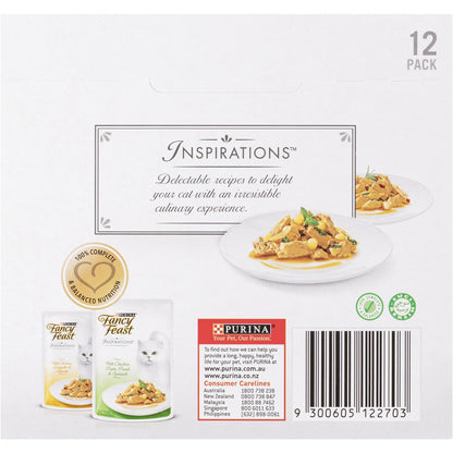 Fancy Feast Adult Inspirations Chicken Collection Wet Cat Food 70g X12 Pack