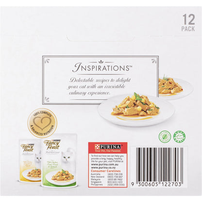 Fancy Feast Adult Inspirations Chicken Collection Wet Cat Food 70g X 12 Pack