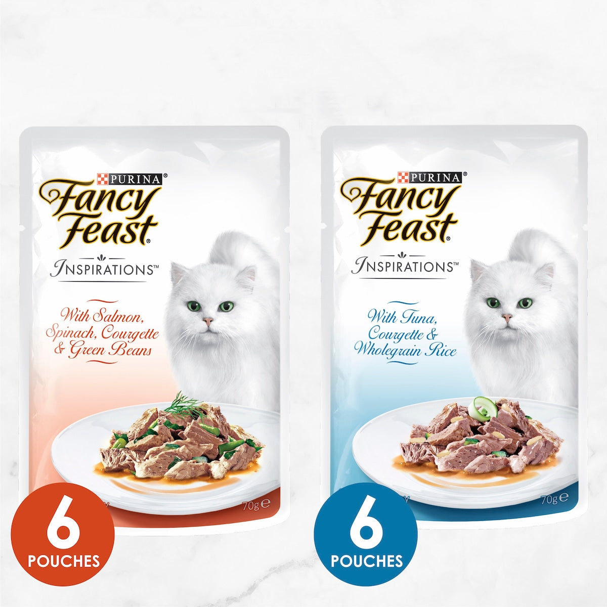 Fancy Feast Adult Inspiration Salmon & Tuna Collection Wet Cat Food 70g X 12 Pack