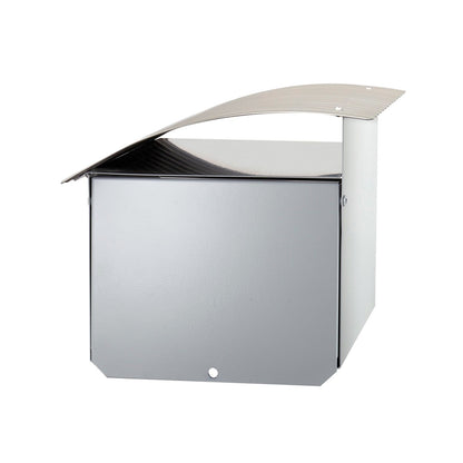 Sandleford Ripple Letterbox - 210 x 180 x 290mm - White/Silver