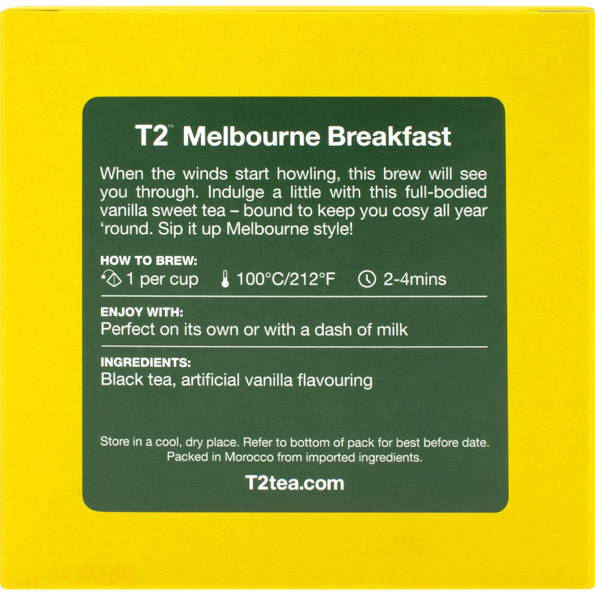 T2 Melbourne Breakfast Black Tea Bags 25 Pack