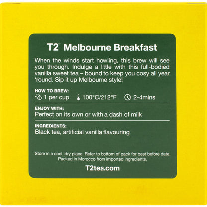 T2 Melbourne Breakfast Black Tea Bags 25 Pack