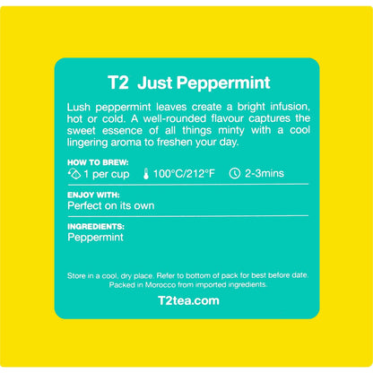 T2 Tea Just Peppermint Herbal Tisane Bags 25 pack