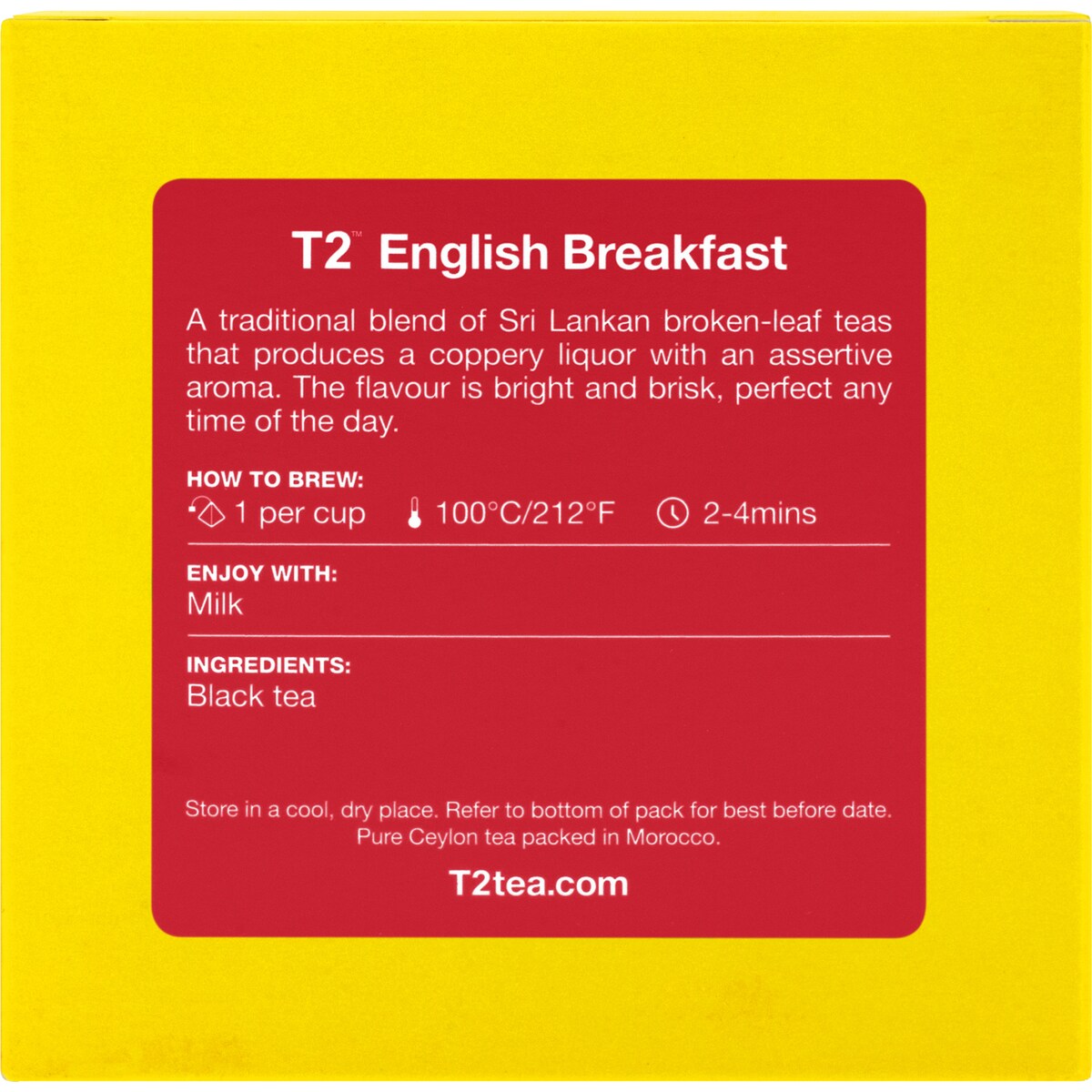 T2 Tea English Breakfast Black Tea Bags 25 pack