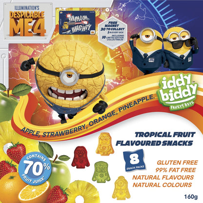 Iddy Biddy Fruit Snacks Tropical 20g X8 Pack