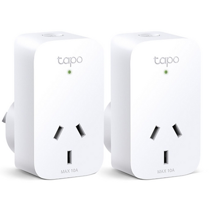 TP-Link Tapo Mini Wi-Fi Smart Plug - Energy Monitoring - 2 Pack - White