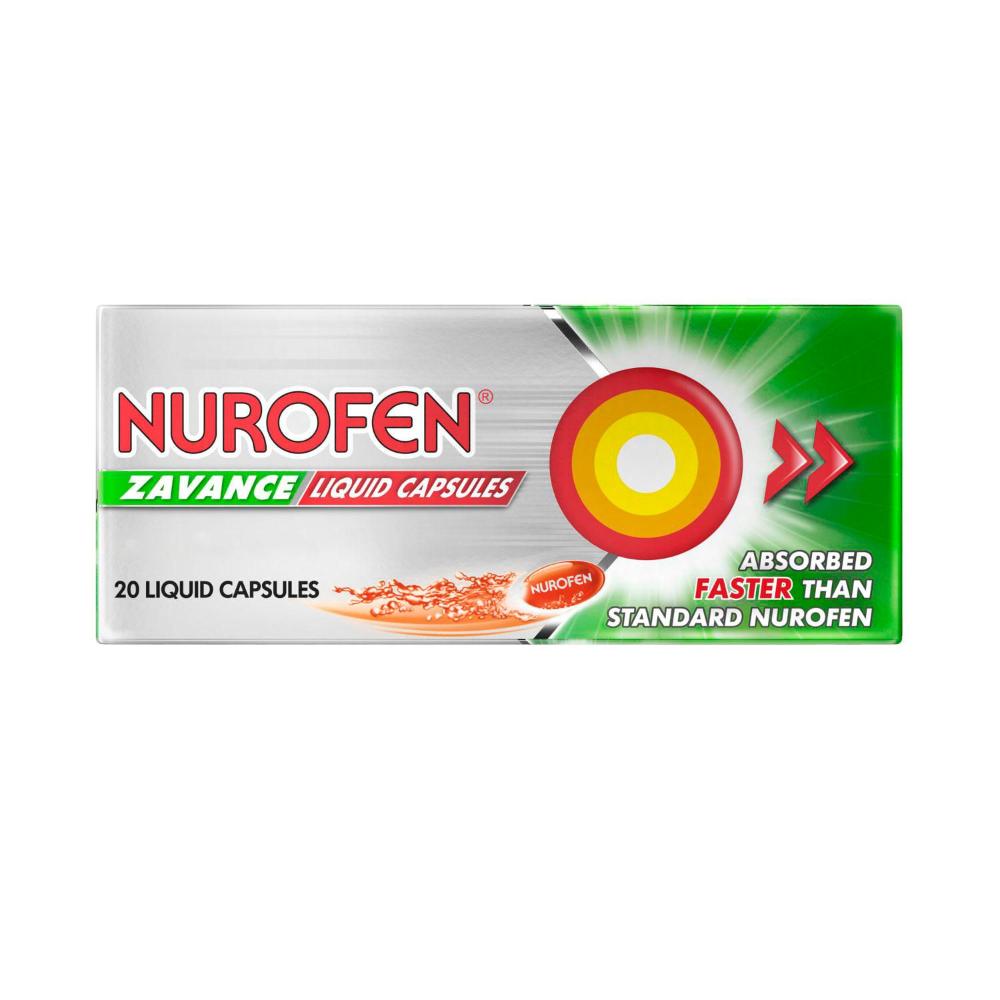 Nurofen Zavance Fast Pain Relief 200mg Ibuprofen Liquid Capsules - 20 pack