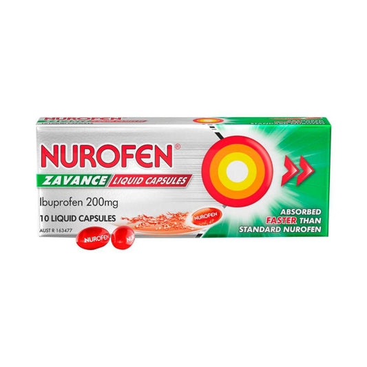 Nurofen Zavance Ibuprofen 200mg Liquid Capsules - 10 pack