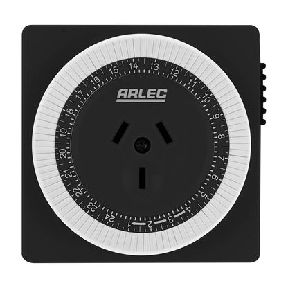 Arlec 24 Hour Compact Mechanical Timer - 10A