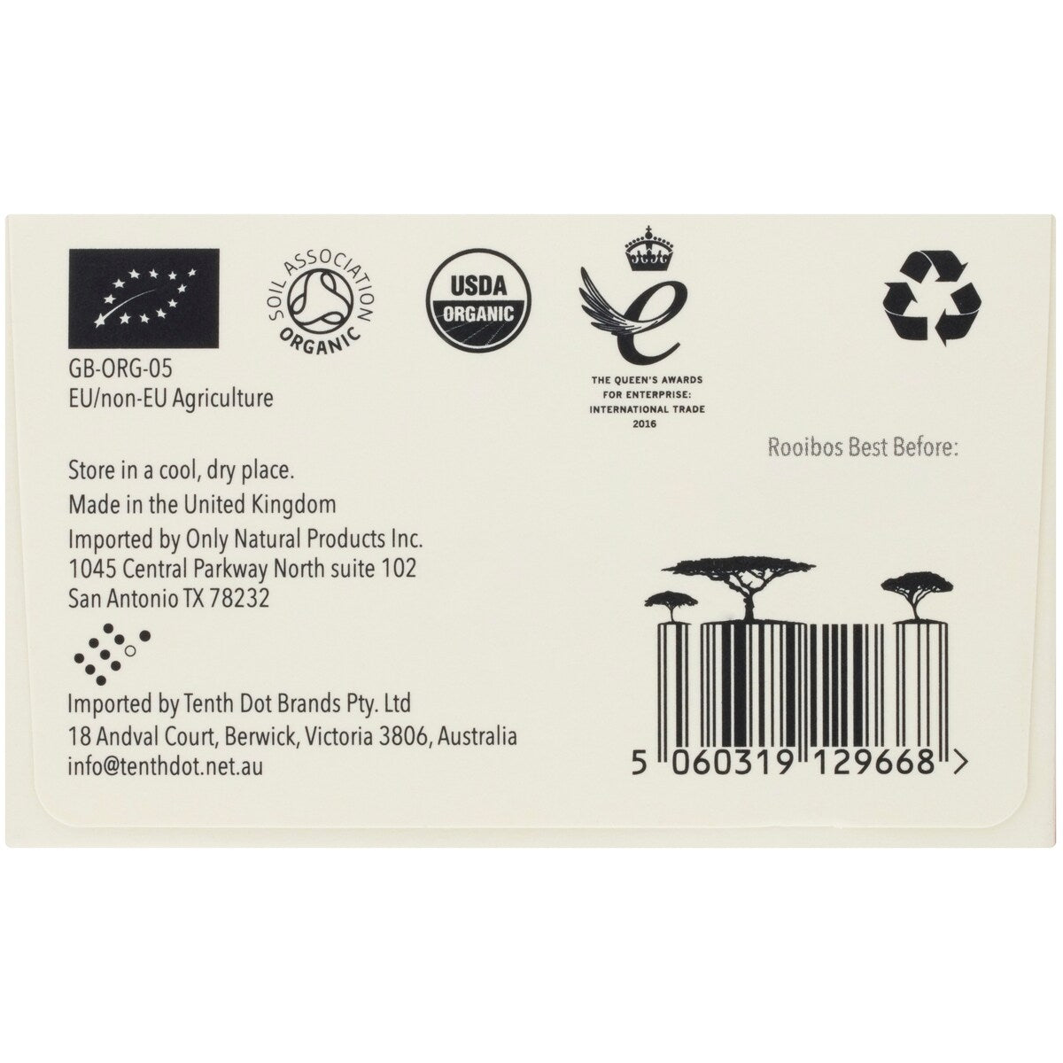 Higher Living Rooibos African Tea 40 pack