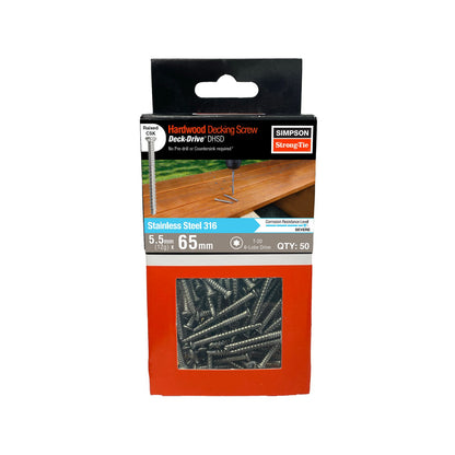 Simpson Strong Tie Decking Screw - 12g x 65mm - 50 Pack