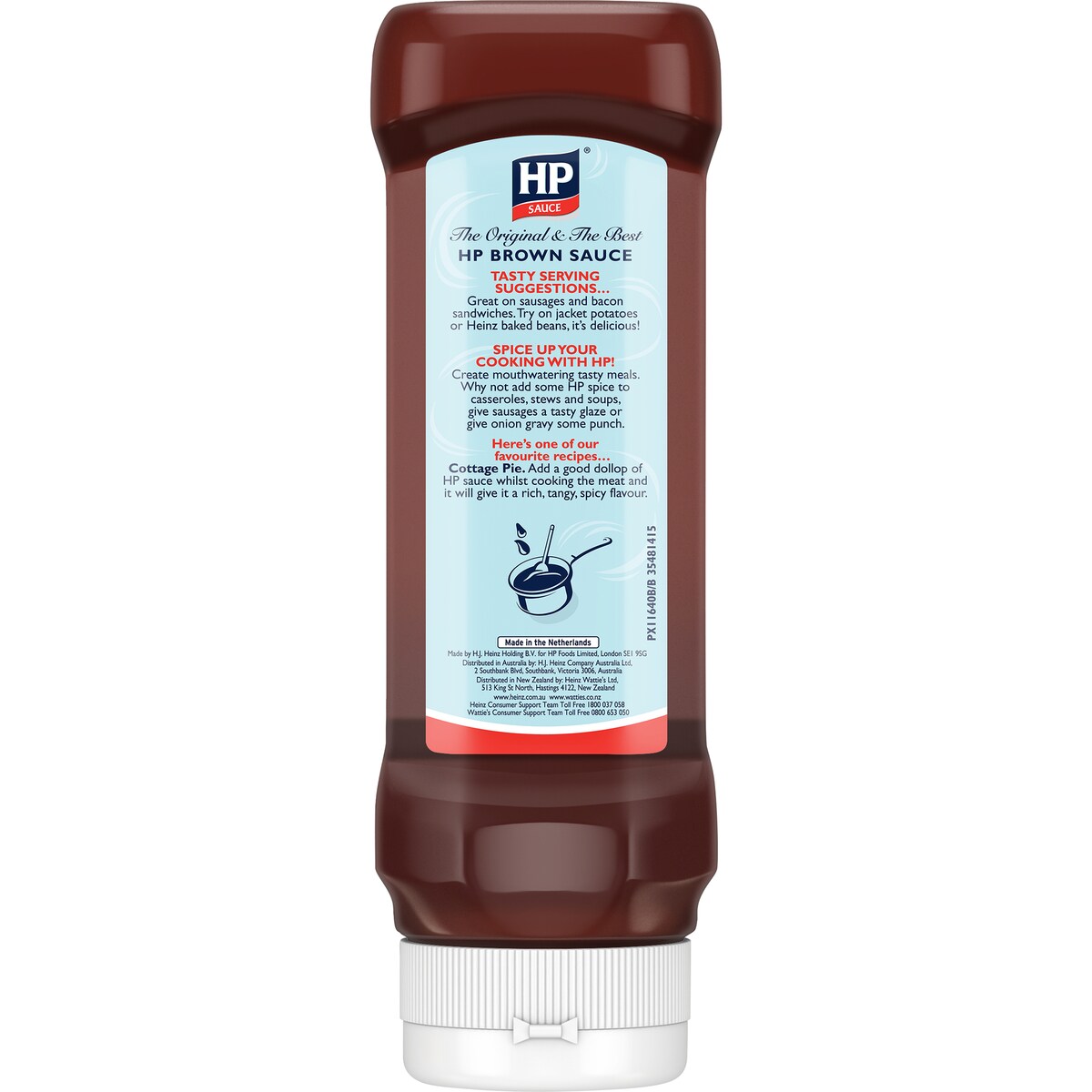 HP Original Barbecue BBQ Sauce 99% Fat Free Brown Sauce 390mL