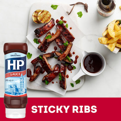 HP Original Barbecue BBQ Sauce 99% Fat Free Brown Sauce 390mL