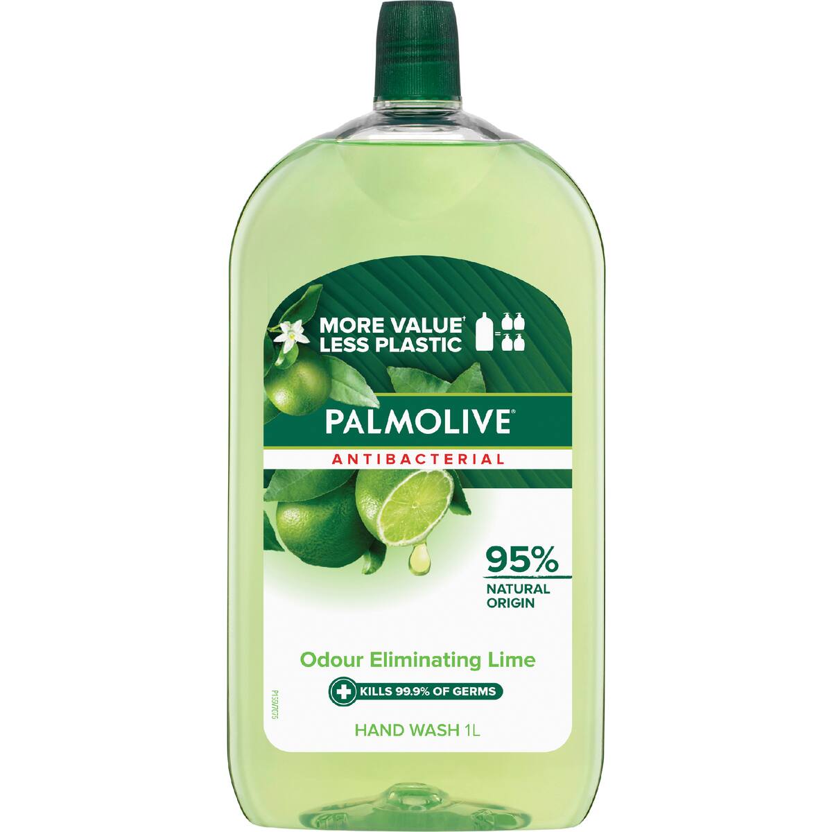 Palmolive Liquid Hand Wash Antibacterial Soap Lime Refill 1l
