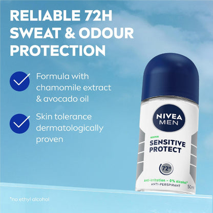 Nivea Men Sensitive Protection Anit Perspirant Roll On 50ml