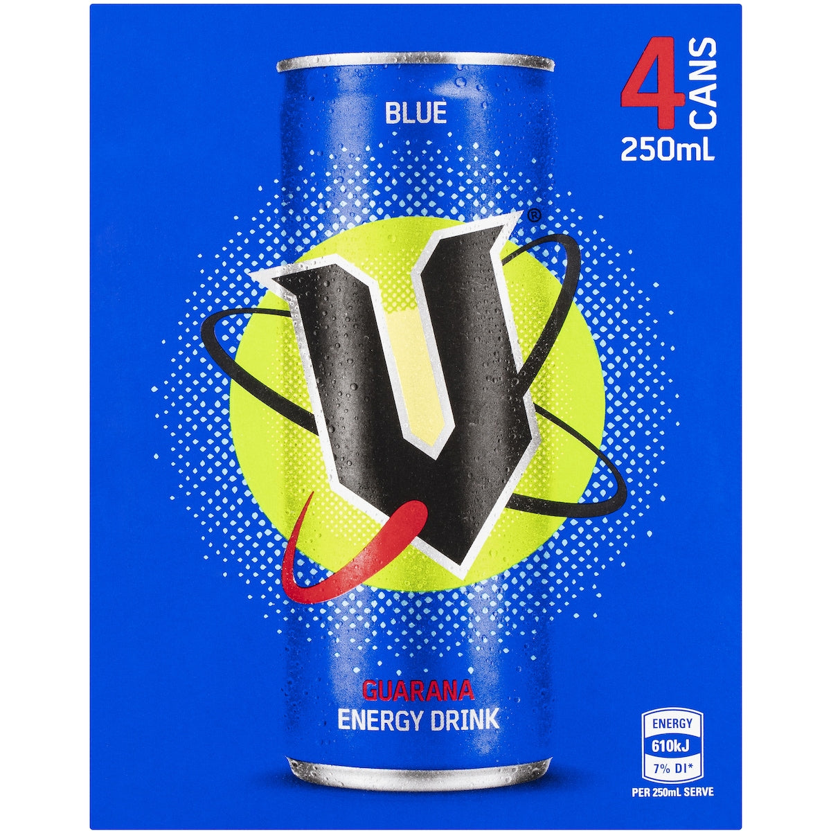 V Energy Blue 250ml X 4 Pack
