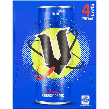 V Energy Blue 250ml X 4 Pack