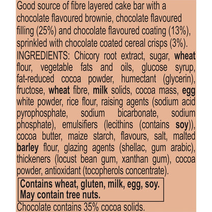Fibre One 90 Calorie Triple Choc Cake Snack Bars 4 Pack