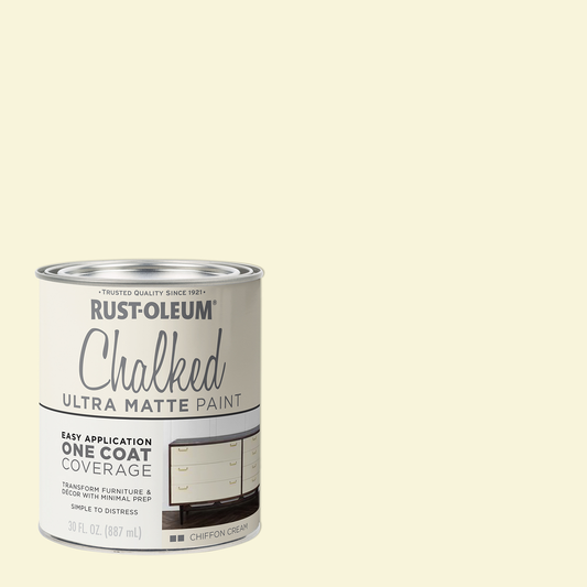 Rust Oleum Chalked Ultra Matte Paint Chiffon Cream 887ml