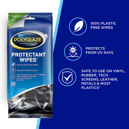 Polyglaze Auto Protectant Wipes - 30 Pack
