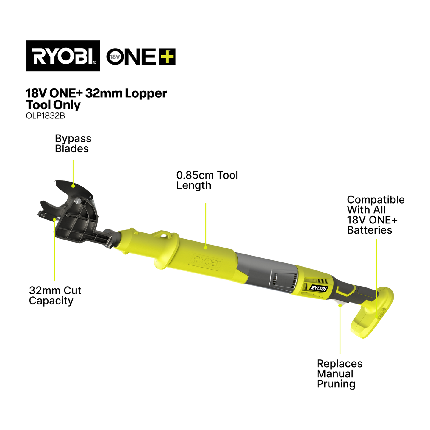Ryobi Lopper - OLP1832B - 18V ONE+ - 32mm