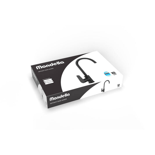 Mondella Gooseneck Sink Mixer - 35mm - Matt Black