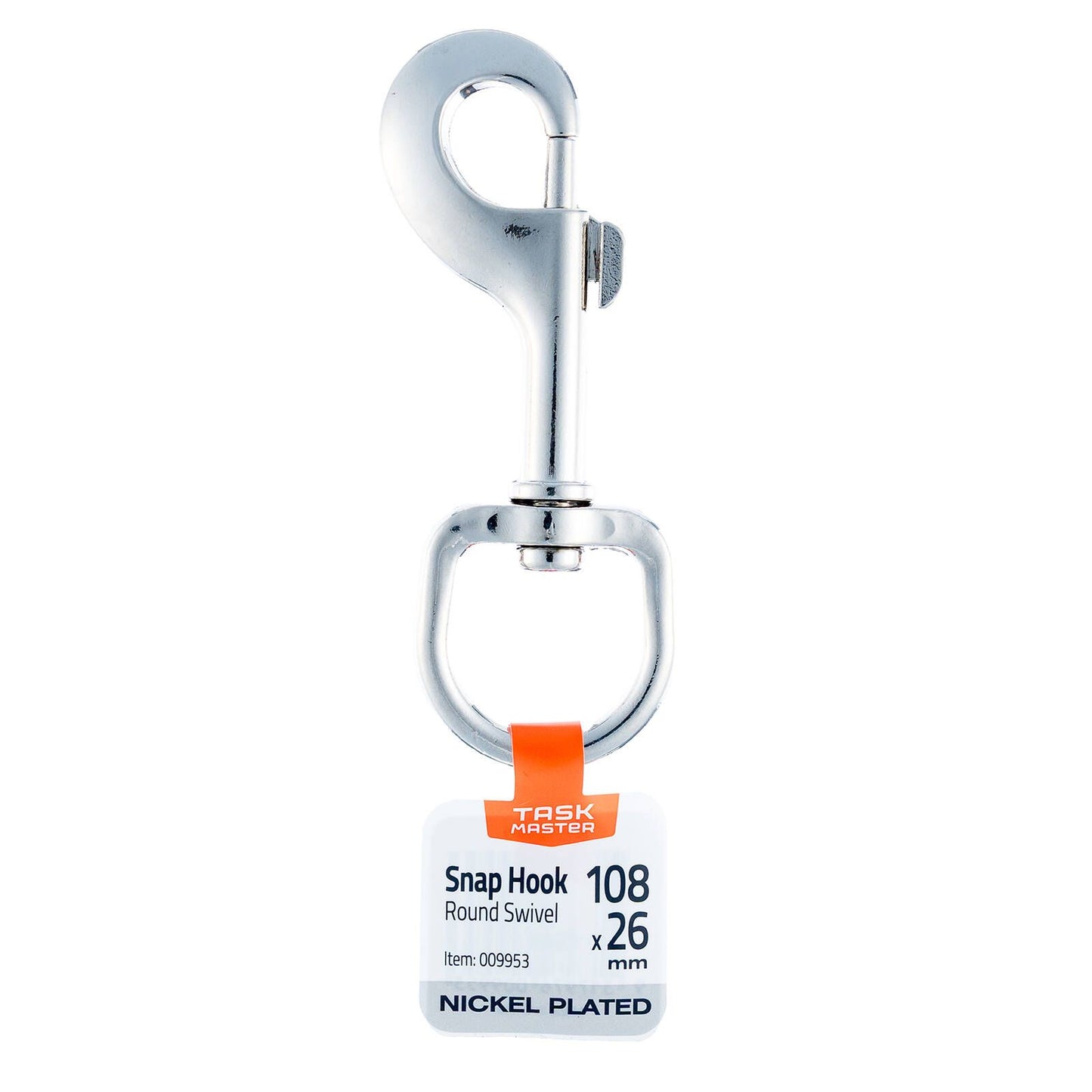 Taskmaster Snap Hook - 108 x 26mm - Nickel